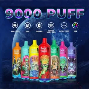 RandM Tornado 9000 Puffs 0% 2% 3% 5% Nicotine Disposable Vape Wholesale