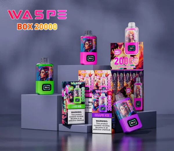 WASPE 20000 PUFFS Dual Mesh Box 0% 2% 3% 5% Nikotinový jednorázový vape velkoobchod – AweVape – 1