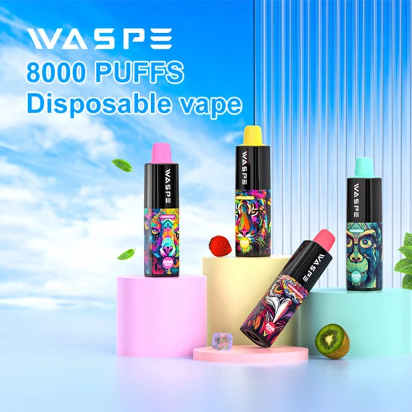 WASPE 8000 PUFFS 0% 2% 3% 5% Никотиновый одноразовый вейп оптом - AweVape - 1