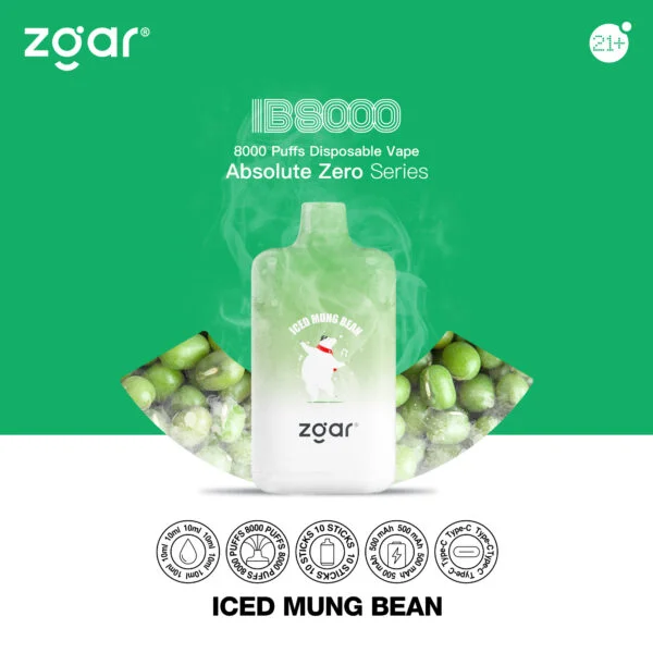 ZGAR ICE BOX 8000 Puffs 2% Nikotin genopladelig engangsvape Engros - AweVape - 9