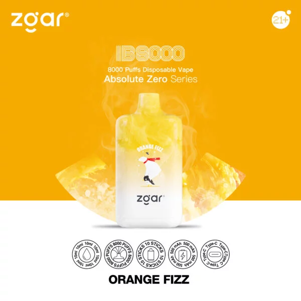 ZGAR ICE BOX 8000 Puffs 2% Nikotin genopladelig engangsvape Engros - AweVape - 12