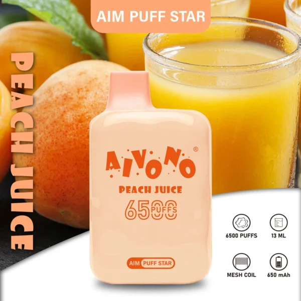 AIVONO AIM PUFFSTAR 6500 Puffs 0% 2% 5% Vapes desechables recargables con bajo contenido de nicotina Compra a granel al por mayor - AweVape - 11