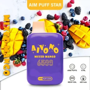 AIVONO AIM PUFFSTAR 6500 Puffs 0% 2% 5% Vapes desechables recargables con bajo contenido de nicotina Compra a granel al por mayor - AweVape - 12