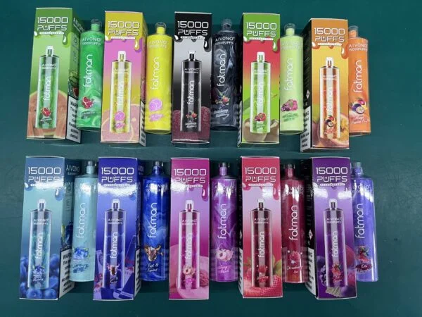 AIVONO FATMAN 15000 Suihkeet 0% 2% 3% 5% Vähänikotiinia ladattava kertakäyttöinen Vapes Pen Bulk Tukkumyynti - AweVape - 2