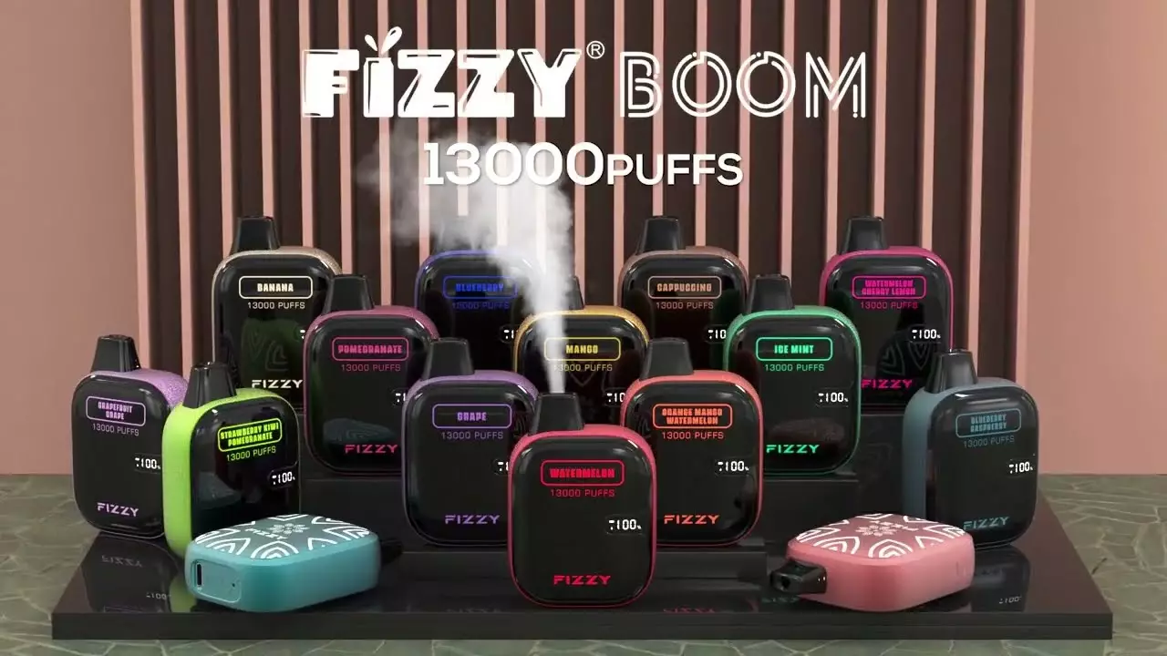 Fizzy Boom 13000 Puffs 2% 5% Low Nicotine Rechargeable Disposable Vapes Pen Bulk Buy Wholesale -Escovape