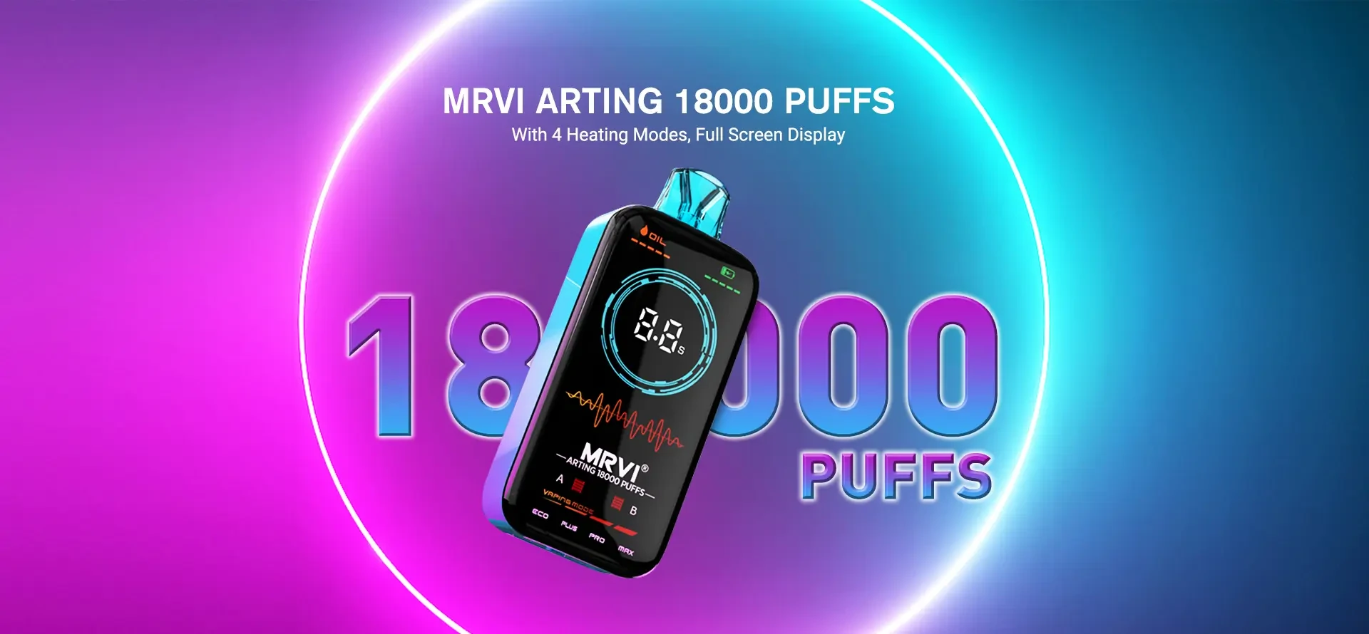 MRVI Arting 18000 Puffs Dual Mesh Full Screen Display 2% 5% Low Nicotine Rechargeable Disposable Vapes Pen Bulk Buy Wholesale