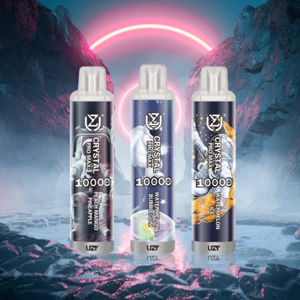 UZY Crystal Pro Max 10000 Puffs RGB 0% 2% 3% 5% Low Nicotine Rechargeable Disposable Vapes Pen Bulk Buy Wholesale - AweVape - 1