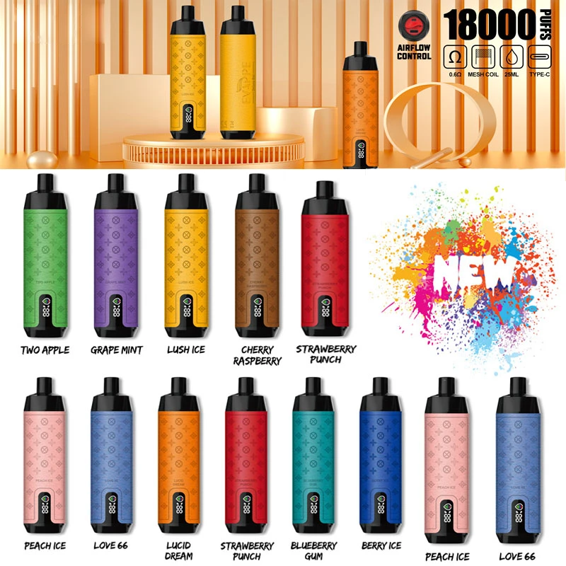 AIVONO Deluxe Bar 18000 Puffs Hookah Digital Screen 0% 2% 3% 5% Low Nicotine Rechargeable Disposable Vapes Pen Bulk Buy Wholesale